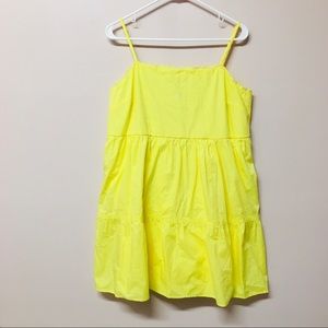 Wild Fable Yellow Spaghetti Strap Tier Dress